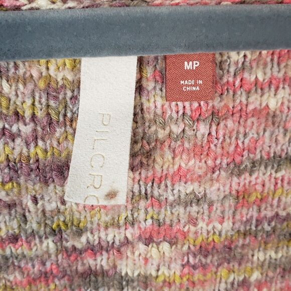 Pilcro Anthropologie Deep V Sweater Spacedye Slouchy Large Boho Balloon 46x30 - Picture 8 of 9